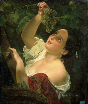 Impresionismo Painting - mediodía italiano Karl Bryullov hermosa mujer dama